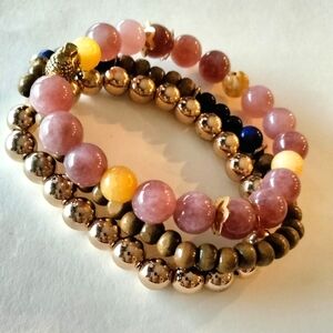 Bohemian Style 3 Piece Set Beaded Bracelet